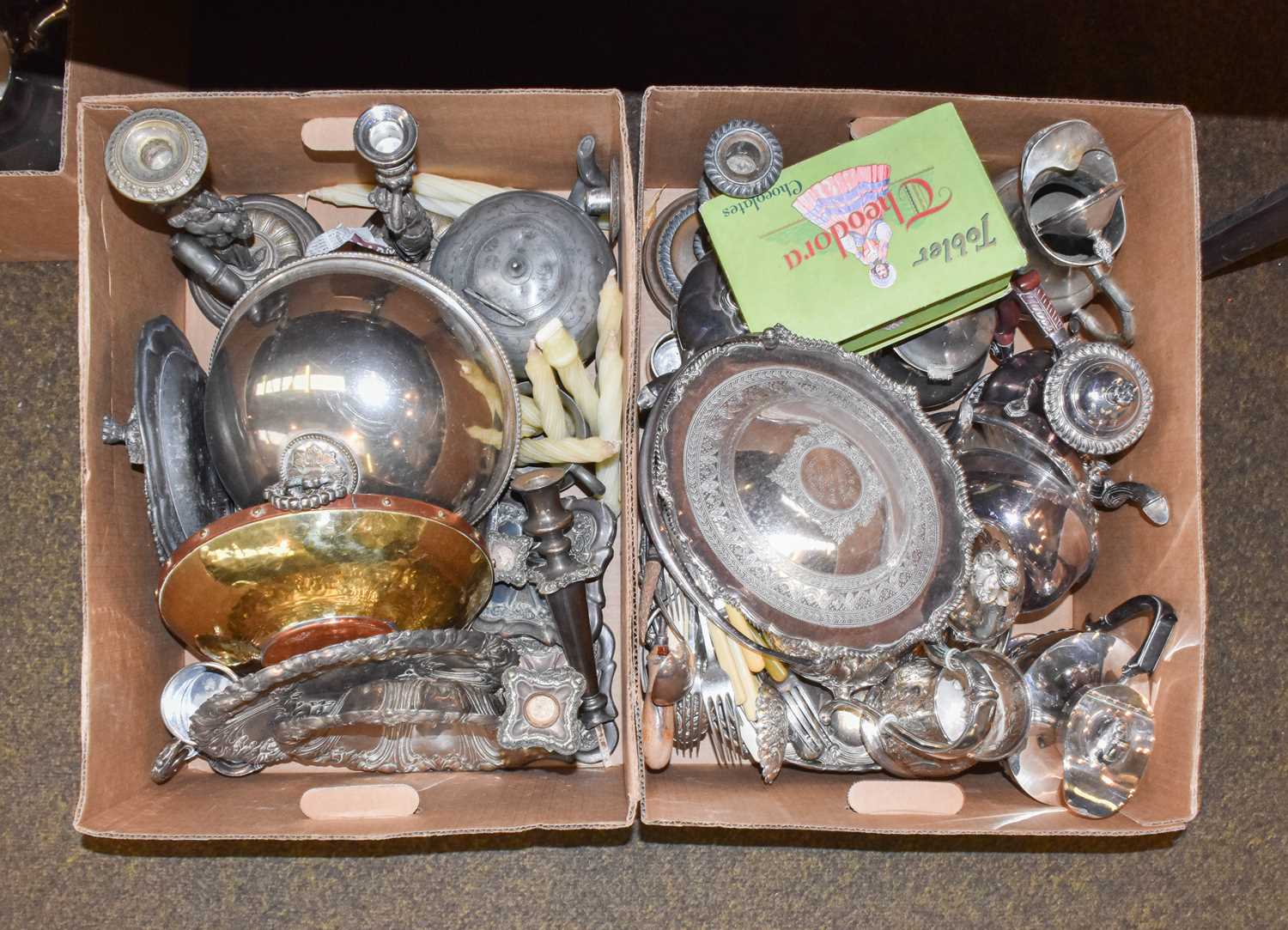 Lot 412 - A large collection of assorted silver plate,...