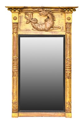 Lot 342 - A Regency Giltwood and Gesso Pier Glass, early...