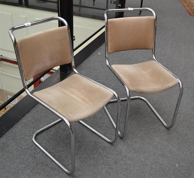 Lot 1007 - Four 1930's PEL (Practical Equipment Ltd) Steel Side Chairs, designed by Rowland Wilton-Cox,...