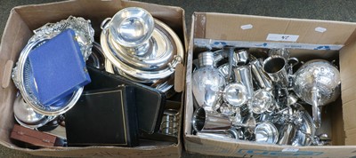 Lot 424 - A collection of assorted silver plate,...