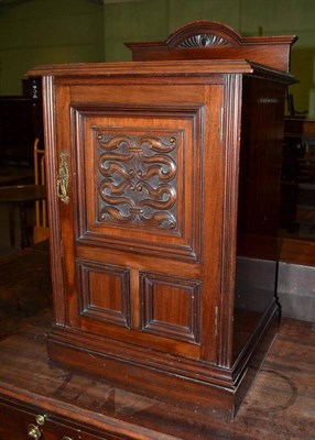 Lot 466 - Edwardian carved walnut bedside cupboard