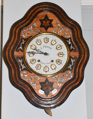 Lot 1255 - A French striking wall clock signed J. Peres,...