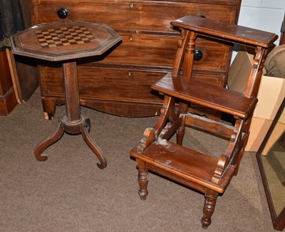 Lot 1333 - ~ A Victorian occasional games table, a...