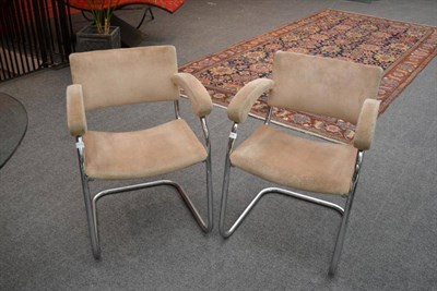 Lot 1008 - A Pair of 1930's PEL (Practical Equipment Ltd) SP9 Steel Armchairs, designed by Serge...