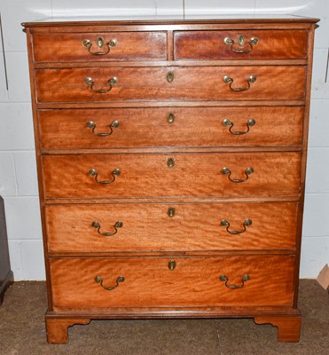 Lot 1362 - A George III mahogany and oak lined chest of...