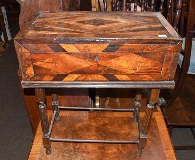 Lot 1266 - ~ An early 19th century inlaid parquetry...