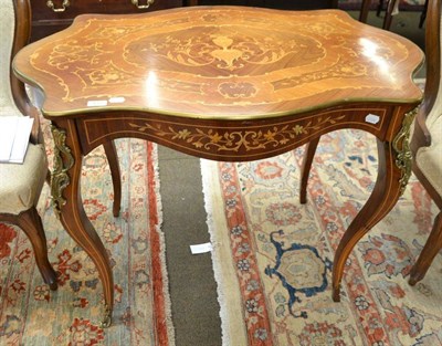 Lot 476 - A 20th century rosewood floral marquetry centre table in the Louis XV style