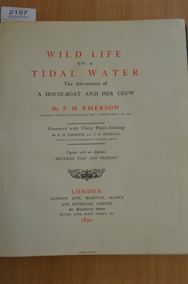 Lot 2157 - Emerson (P. H.). Wild Life on a Tidal Water, 1st edition, 1890, one of 300 copies
