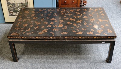 Lot 1447A - ~An ebonised and gilt decorated coffee table,...