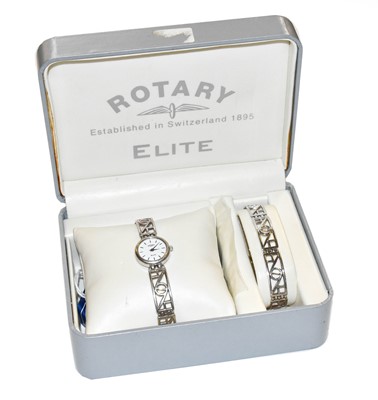 Lot 292 - A sterling silver lady's Rotary Elite...