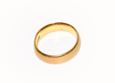 Lot 296 - A 22 carat gold band ring, finger size L...