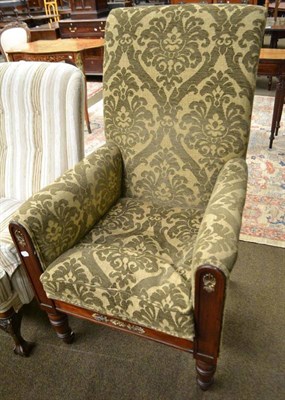 Lot 483 - Regency mahogany framed armchair, re-covered in modern fabric