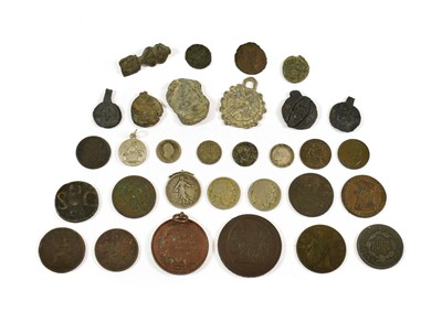 Lot 2056 - World Coins and Tokens, to include: York,...