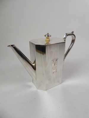 Lot 2230 - A Four-Piece Russian Silver Tea and Coffee-Service With a Tray en Suite