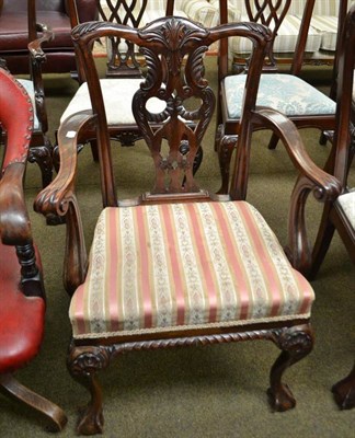 Lot 487 - Mid-19th century mahogany armchair