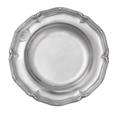 Lot 2223 - A Set of Twelve George III Silver Soup-Plates From the Pelham Service