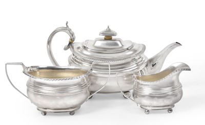 Lot 2205 - A George IV Silver Teapot and a Similar...