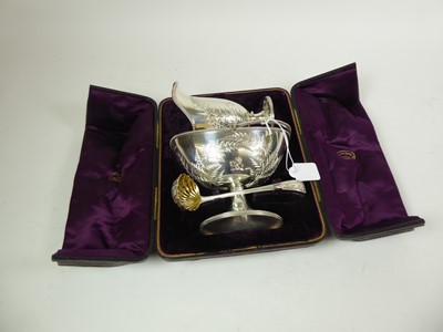 Lot 2193 - A Victorian Silver Cream-Jug, Sugar-Bowl and Ladle