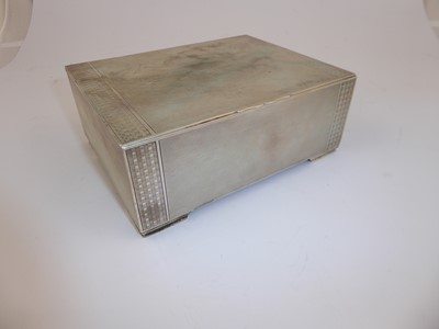 Lot 2166 - A George V Silver Cigarette-Box