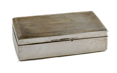 Lot 125 - A George V Silver Cigarette-Box, maker's mark...