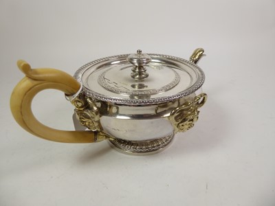 Lot 2221 - A Three-Piece George III Parcel-Gilt Silver Tea-Service