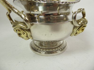 Lot 2221 - A Three-Piece George III Parcel-Gilt Silver Tea-Service