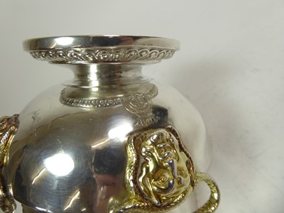 Lot 2221 - A Three-Piece George III Parcel-Gilt Silver Tea-Service