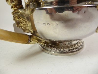 Lot 2221 - A Three-Piece George III Parcel-Gilt Silver Tea-Service