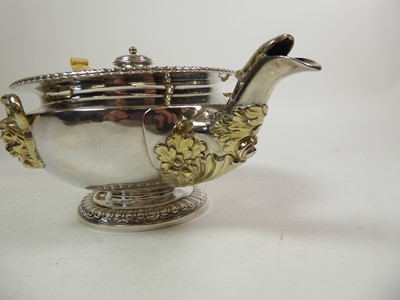 Lot 2221 - A Three-Piece George III Parcel-Gilt Silver Tea-Service