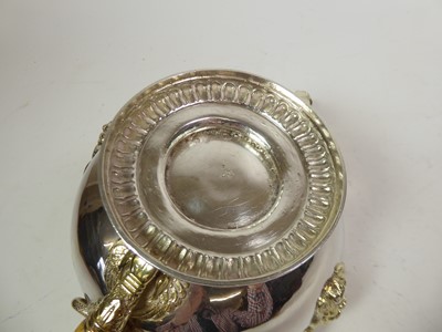 Lot 2221 - A Three-Piece George III Parcel-Gilt Silver Tea-Service