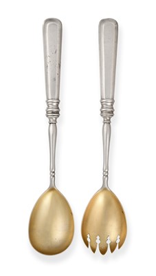 Lot 2229 - A Pair of Russian Silver Salad-Servers