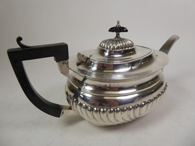 Lot 2155 - A Four-Piece Edward VII Silver Tea-Service