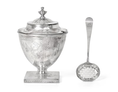 Lot 2210 - A George III Silver Bowl and Cover and an Associated Sifting-Spoon