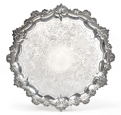 Lot 2194 - A George III and William IV Silver Salver