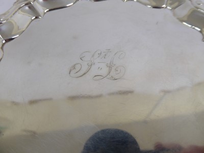 Lot 123 - A George II Silver Waiter, Maker's Mark WI,...