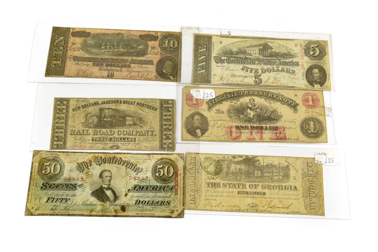 Lot 2291 - A good collection of Confederate States of...