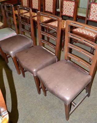 Lot 500 - Four 19th century mahogany dining chairs and two others