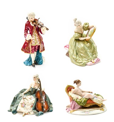Lot 377 - 20th century Italian porcelain figure group...