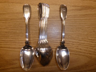 Lot 2185 - A Set of Six George IV Silver Table-Spoons