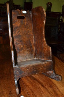 Lot 510 - Georgian elm child's lambing chair