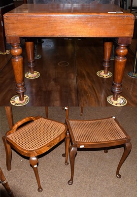 Lot 1344 - A Victorian mahogany bidet, two 1920s cane...