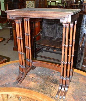 Lot 514 - Set of three mahogany nesting tables