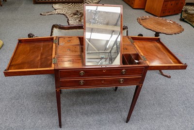 Lot 1454 - A George II mahogany dressing table with...