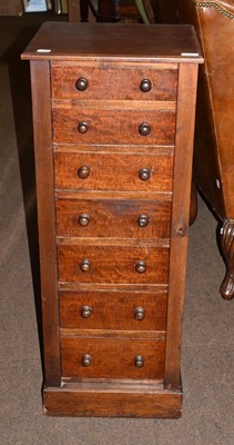 Lot 1470 - A Victorian Wellington chest comprising seven...