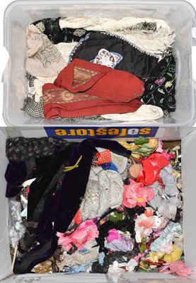 Lot 1038 - Assorted haberdashery including ribbons, trims,...