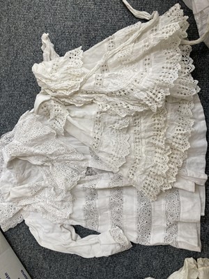 Lot 2001 - Assorted White Cotton Late 19th/Early 20th...
