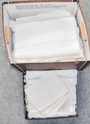 Lot 1047 - Assorted white table linen including cloths...