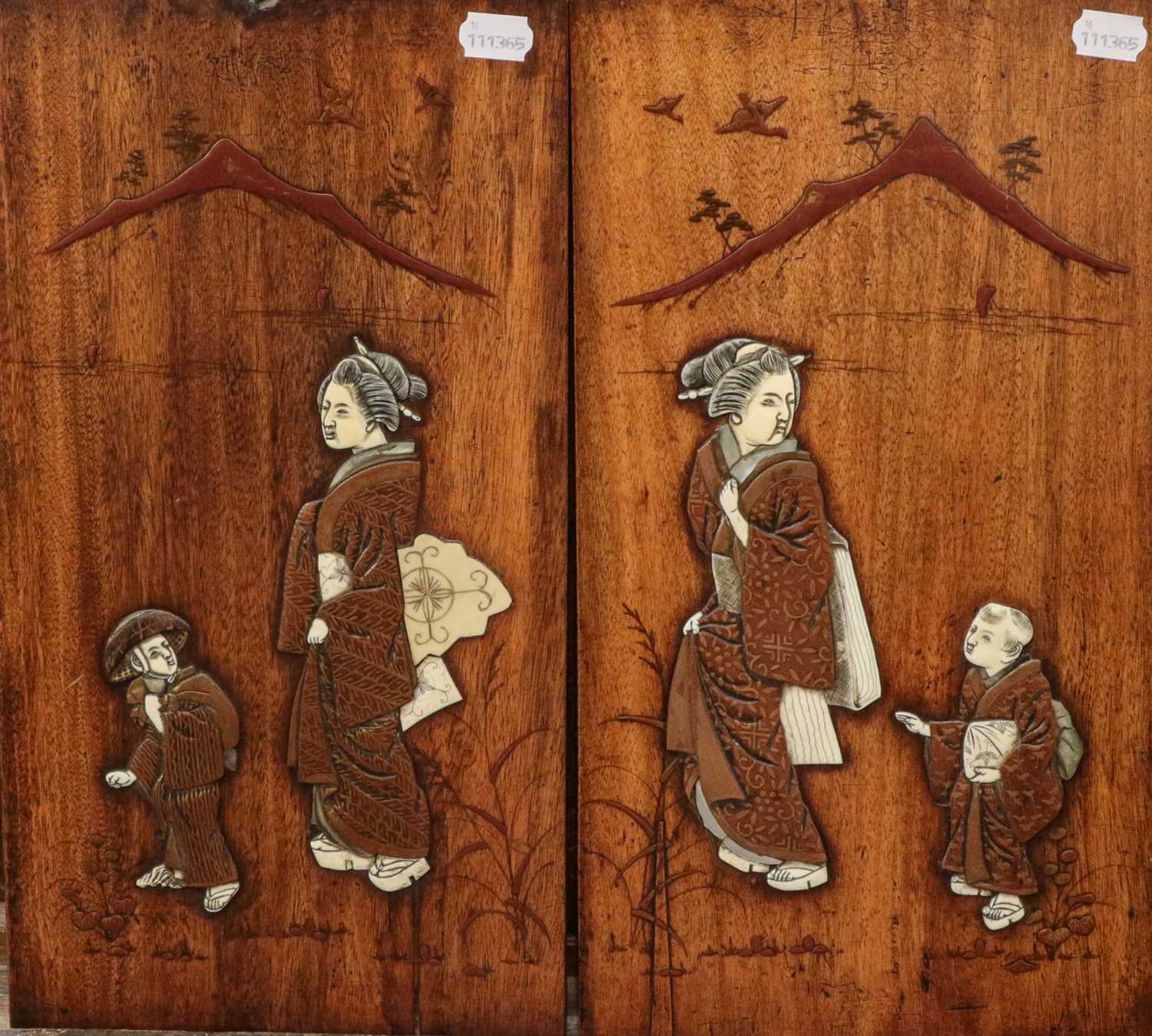 Lot 81 - A pair of Japanese Meiji period...