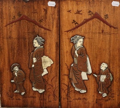 Lot 81 - A pair of Japanese Meiji period...