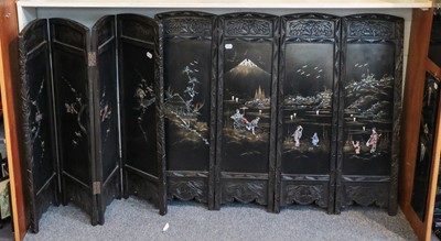 Lot 5 - Two Japanese 20th century four panelled...